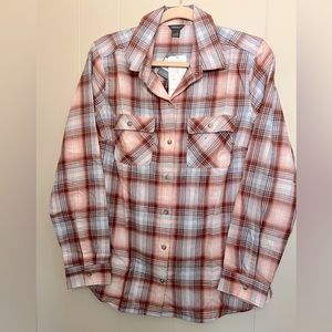 Eddie Bauer Women’s M Flannel Button-down long sleeve shirt, Collared